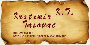 Krstimir Tasovac vizit kartica
